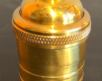 Solid Turned Solid Brass Short Socket Metal Polished Shell Lamp Socket
