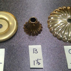 Decorative Bobeches Rosett Cover Cap Solid Brass Breaks 3 different shapes