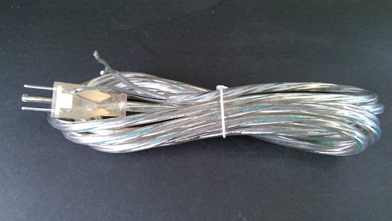 New 10-foot Clear Silver With Ground Wire Cord Set With Molded Plug 