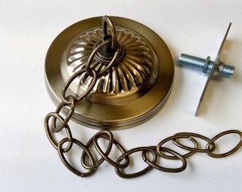 Canopy kit Antique Brass Finish Ceiling Fixture with 36" chain DIY