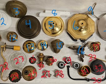 Assorted Lamp Replacement Parts and Lighting Parts Hobby or Craft