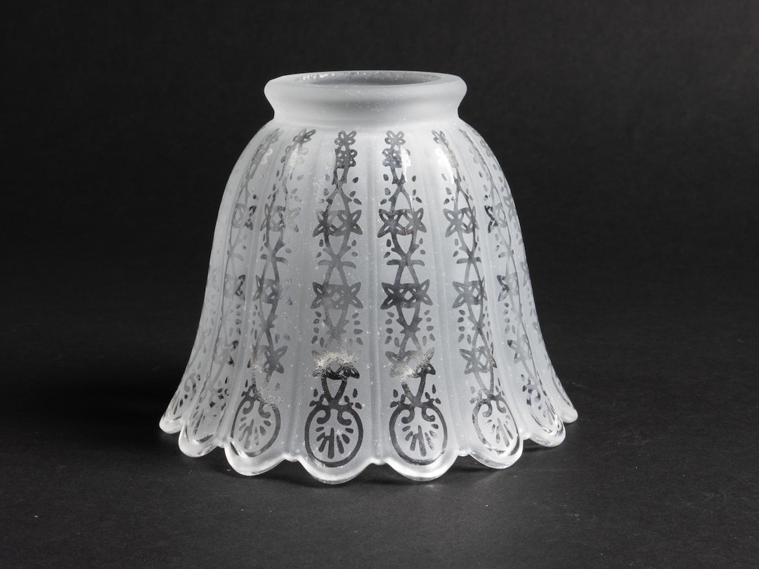 Acid Etched Embossed Ribbed Decorated 2 1/4