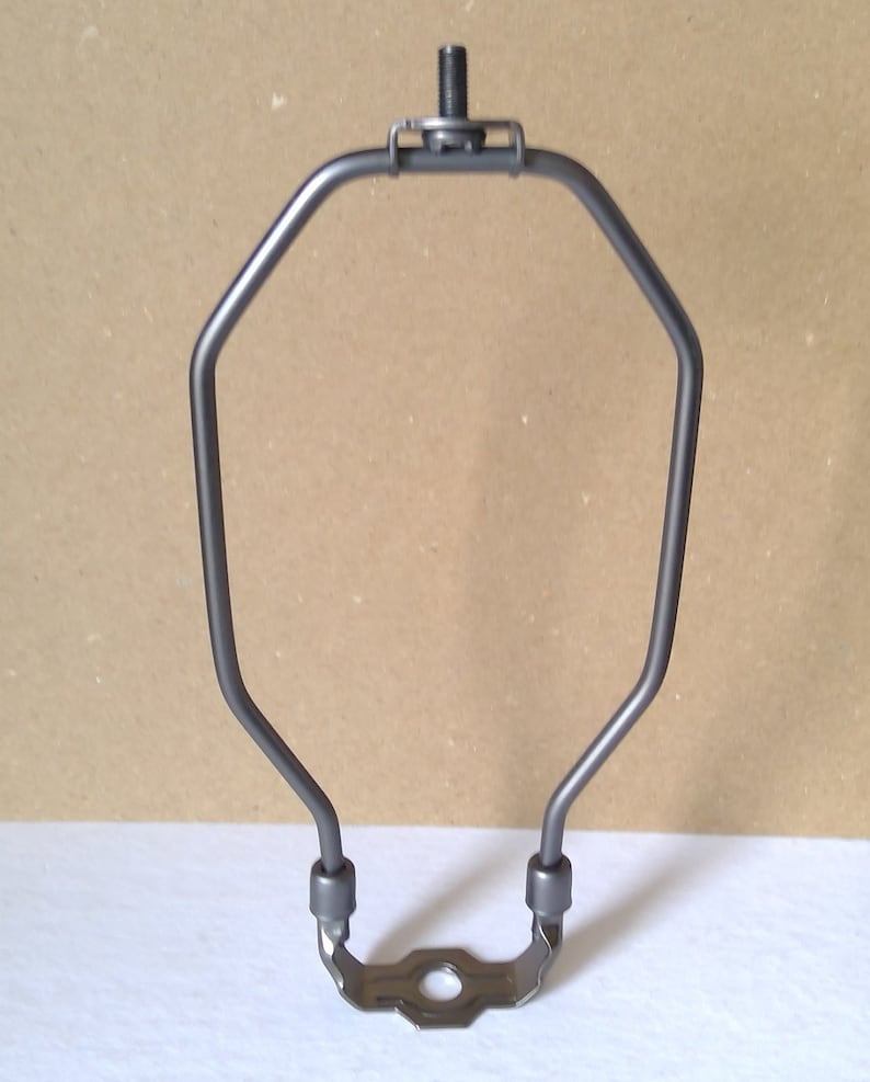 Antique Brass Color Lamp Harp 8 Inch Shade Holder Cloth Rest Table Part Heavy Duty