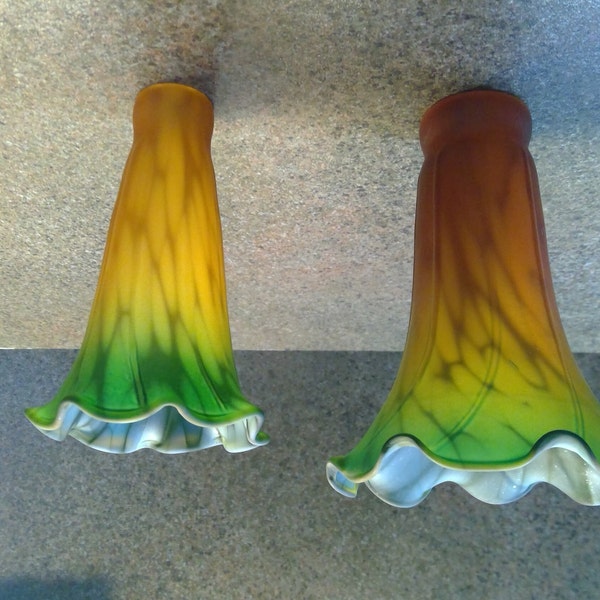 Amber, Green Lily Lilly Lamp Shade for Lamps & Fixtures, Small or Large Size your Choice