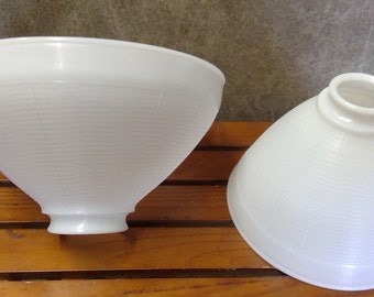 Antique Style White High Heat Plastic Torchiere Floor Table Lamp Shade, Waffle Design 8" or 10"