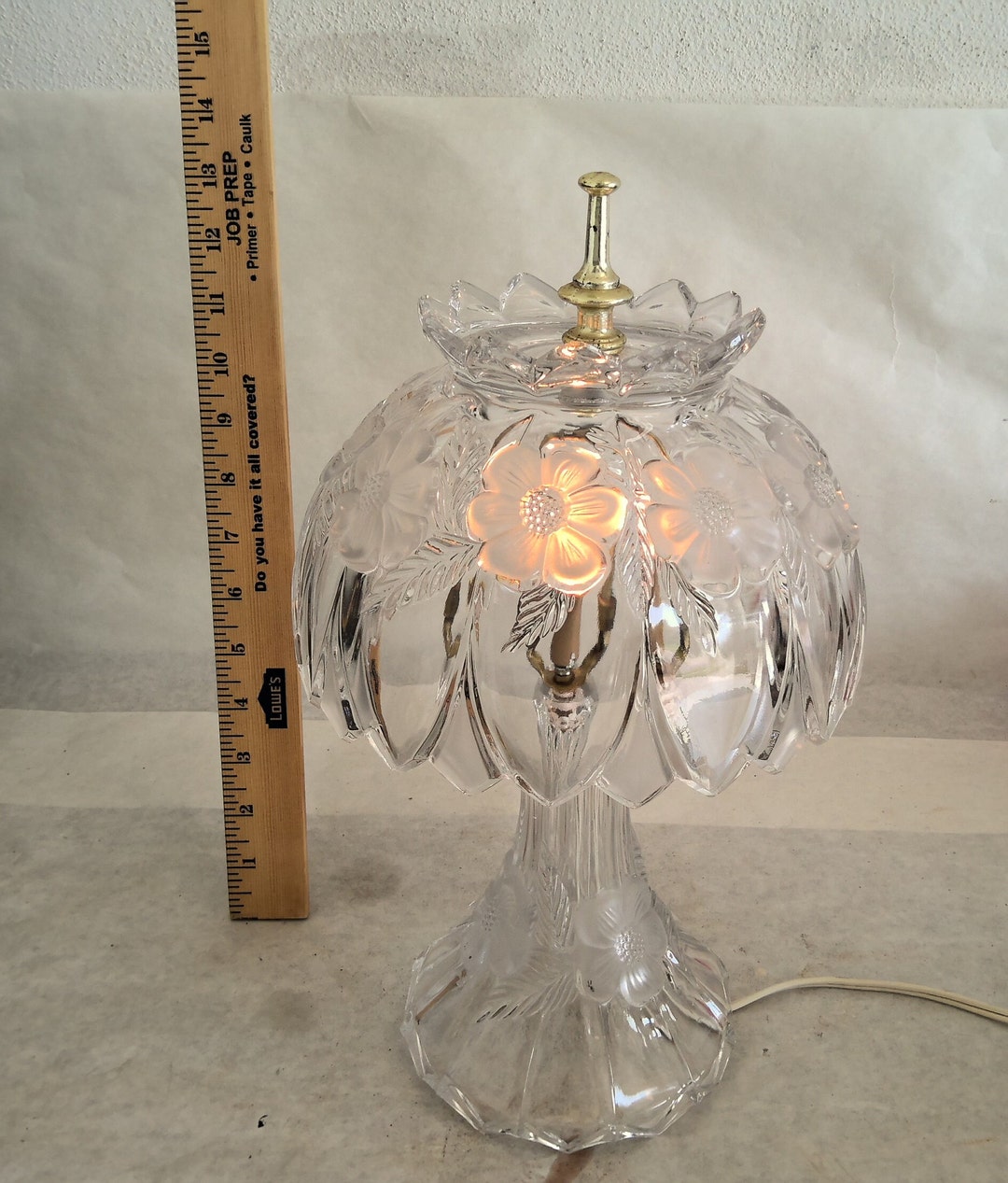 Vintage Boudoir Lamp Lead Crystal Bedside Table Lamp. 11 Etsy