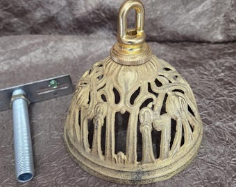 Floral Light Fixture Ceiling Canopy Chandelier Fixture Cast Brass 4 7/8"