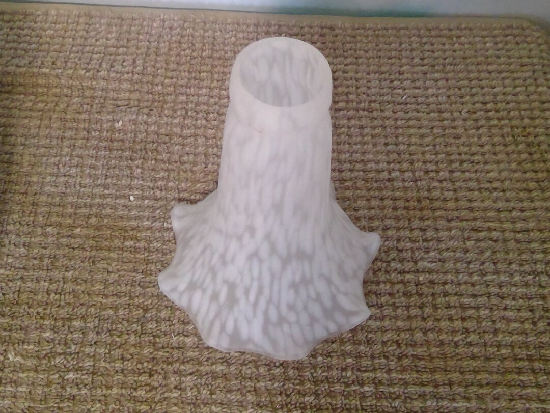 Lily Lamp Shade White Speckled Art Glass Pond Lilly Table Lamp Replacement Large Size Etsy