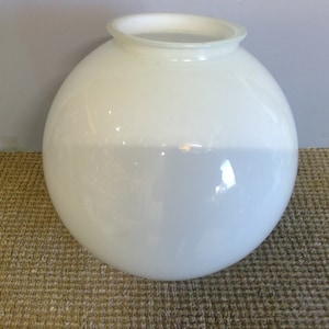 8&quot; White Opal Ball Lamp Shade, Lamp, or Fan Replacement Globe 4&quot; holder