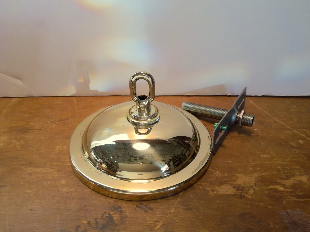 Polished Brass Light Fixture Canopy Kit With Parts Etsy