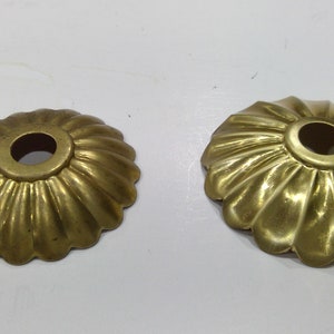 Stamped Brass Ribbed Rosett Cap Cover 2 Sizes