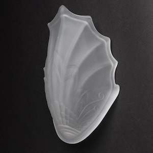 Art Deco Slipper Fixture, Sconce Shades Decorated Frosted finish