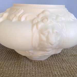 Lion Face Lamp Base Glass Parlor, Ball, Oil Lamp Table Lamp Embossed