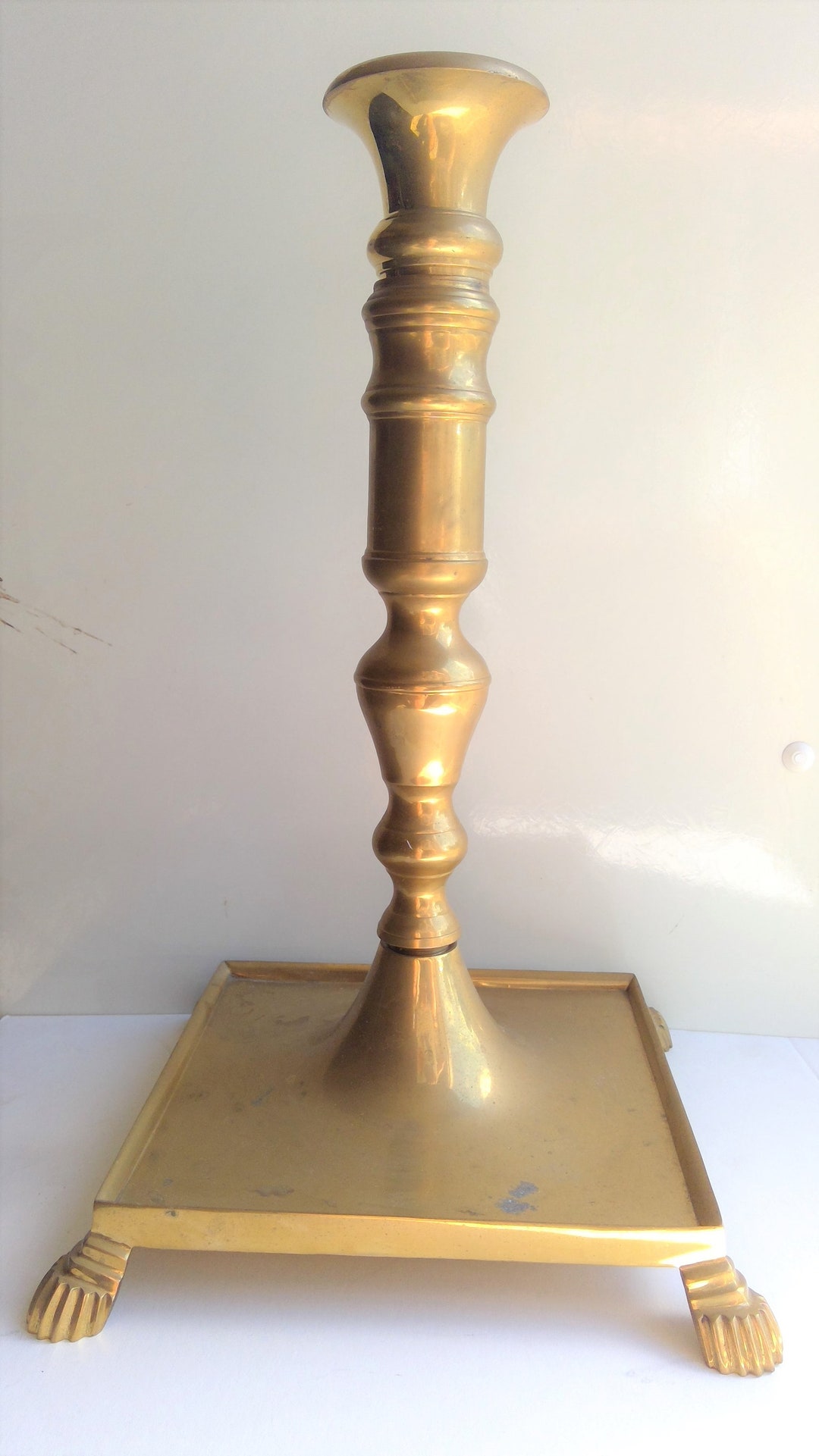 Floor Lamp Base Square Solid Brass With 4 Feet DIY Starter Floor Lamp
