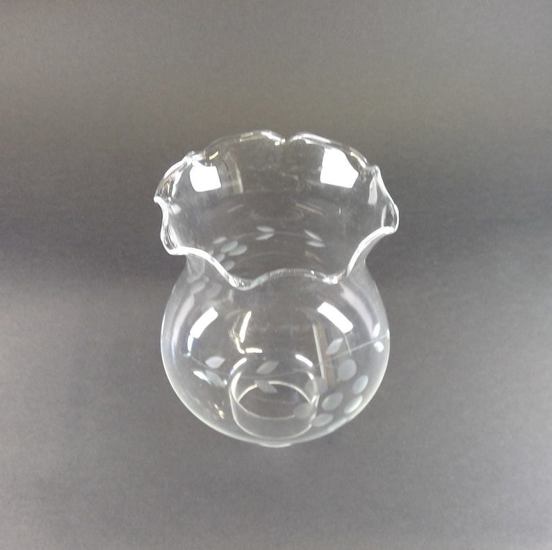 Engraved Cut Glass Lamp Shade Chandelier Light Fixture Globe Etsy