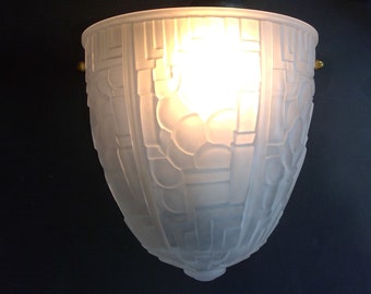 Art Deco Wall Sconce Vianne of France Glass NOS