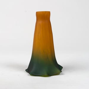 Amber Green Pond Lily Shade Lilly Art Glass Table or Desk Lamp Globe SMALL SIZE