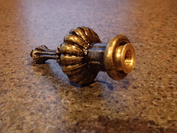 Antique brass finish pillar finial Solid Brass finial knob lamp topper