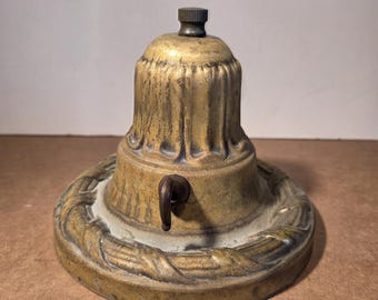 3フック アンティーク 1930年代 刻印入り 天井キャノピー 真鍮製 天井照明器具取り付け金具