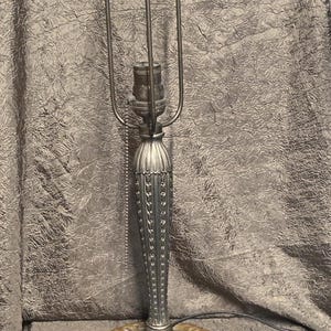 Antique table lamp base EM & Co. 1150 Unfinished wired do it yourself 21&quot; panel Lamp Base
