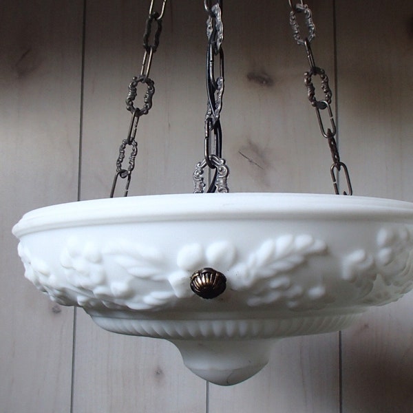 Semi Flush Ceiling Kitchen Hall glass shade inverted decorated bowl lighting fixture