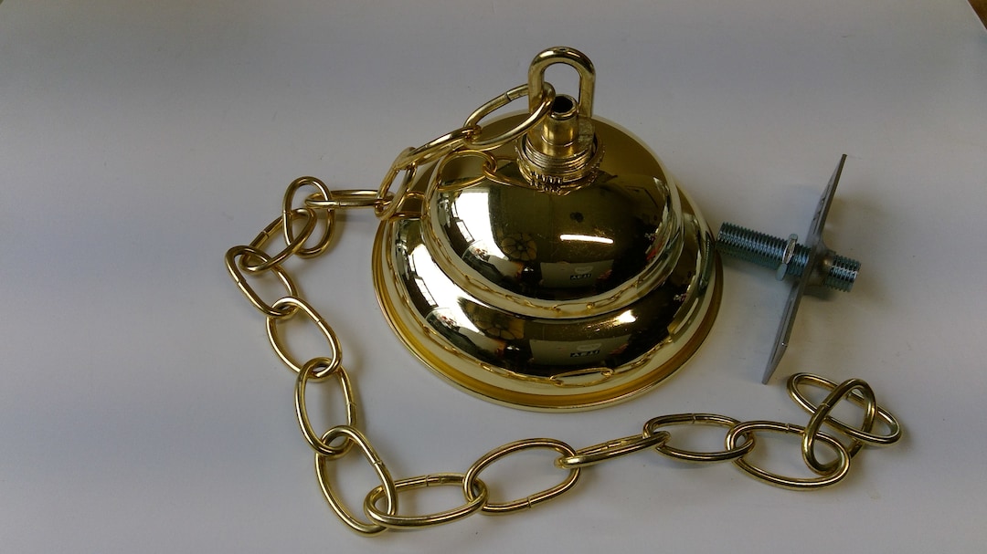 Brass Finish Light Fixture Canopy Kit With 18 of Chain DIY Etsy