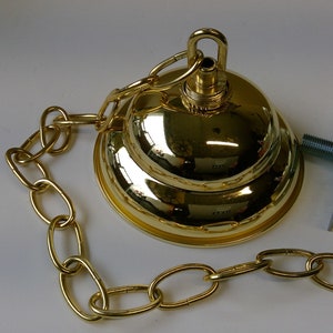 Brass Finish Light Fixture Canopy kit with 18&quot; of chain DIY