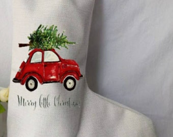 Sublimación Medias navideñas de lino de alta calidad. Usa tal cual o sublima un diseño colorido.  Envíos el próximo día hábil!!! Doble cara!!!