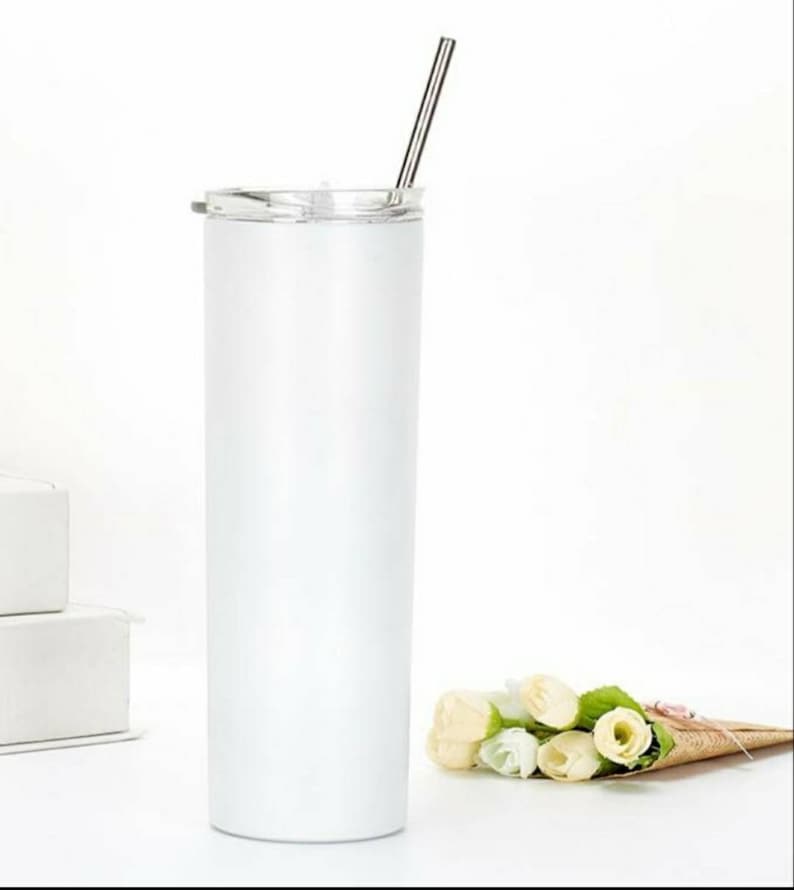 Blank Sublimation STRAIGHT White Stainless Steel Tumblers Etsy