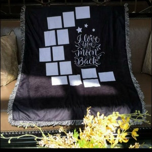 Blanket Sublimation Blank Love You To The Moon and Back