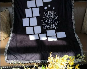Moon/Heart Shaped Sublimation Panel 60"x40" High Quality Blanket Throw. Use as is or sublimate a colorful design.  Makes a Great Gift!!!