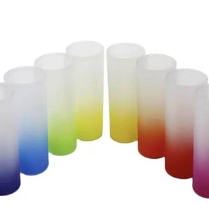 New Frosted 3oz Shot Glass Sublimation Blanks | New Vibrant Color Blanks available | 3oz Shot glass | RTS - Makes a great gift!!