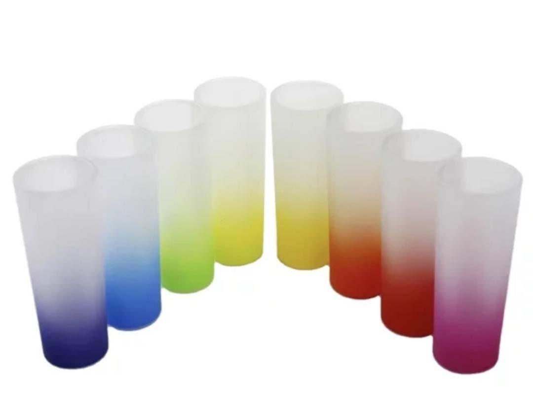 New Frosted 3oz Shot Glass Sublimation Blanks | New Vibrant Color Blanks available | 3oz Shot glass | RTS - Makes a great gift!!