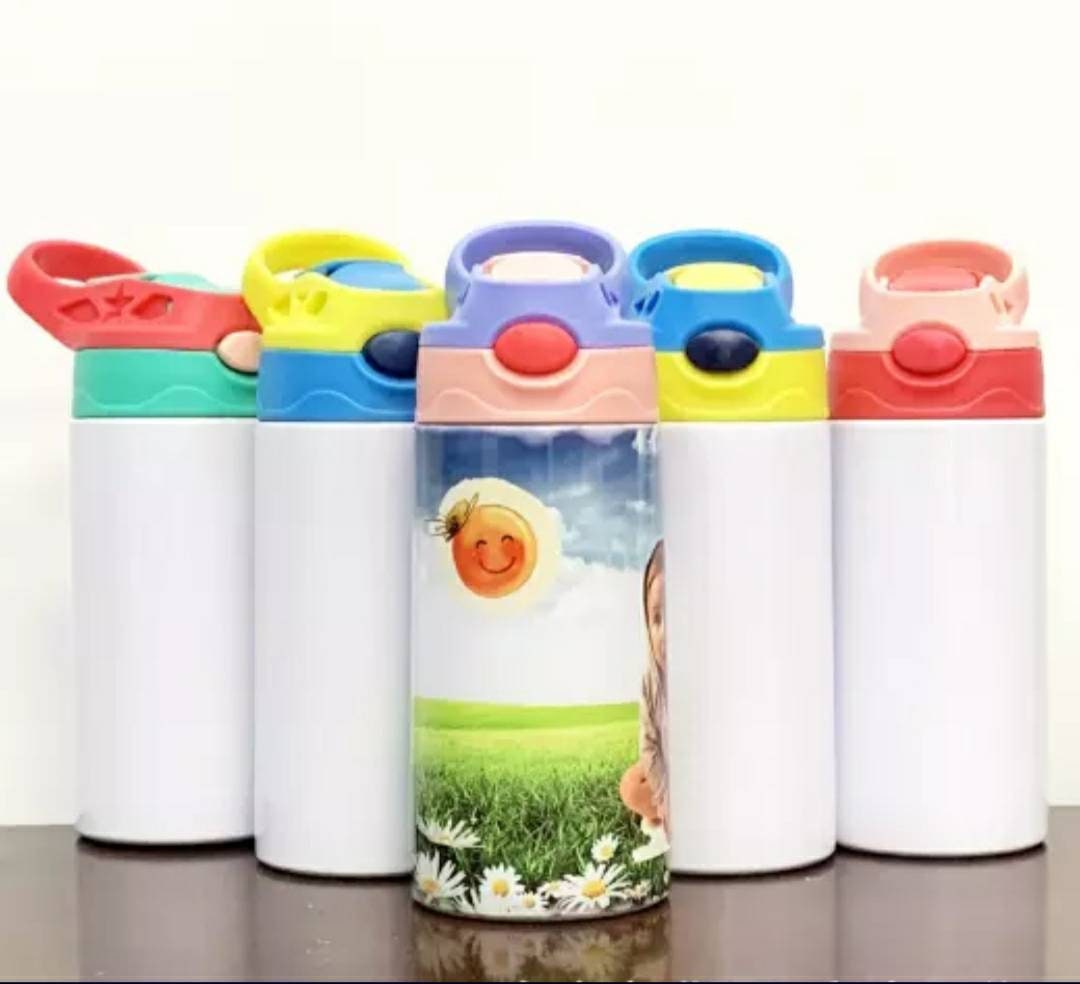 2 Lids Sublimation Blanks Kids Aluminum Drinkware 12oz Straight Sippy Cups  With Handle Lid Stainless Steel Double Wall Insulated Vacuum Baby Bottles  DIY Custom Logo Thermos From Hc_network002, $4.74