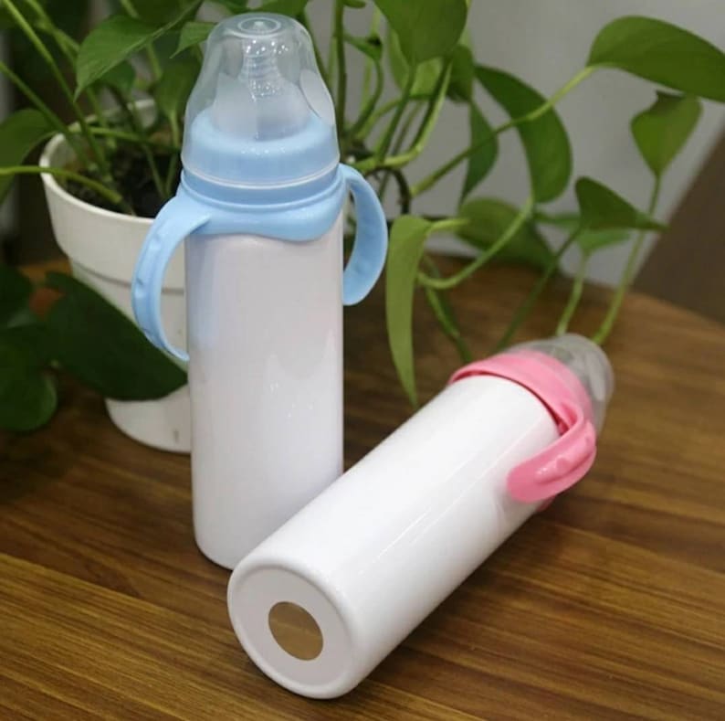 Blank Sublimation Baby Bottles White Stainless Steel Etsy