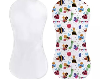 RTS High Quality Sublimation blank Baby Burp Cloth Use tal cual o sublime un diseño colorido. ¡Con forma de maní! ¡Muy suave y duradero!
