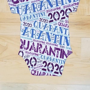 Quarantine 2020 premium baby bodysuit. Great baby shower gift. Celebrate the birth of a girl or boy. Newborn baby girl or boy.