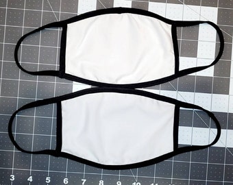 Sublimation blank mask with filter pocket. Use as is or sublimate a colorful design. Unisex. Ships next Business day!