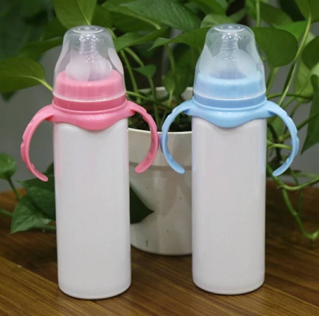 Blank Sublimation baby bottles White Stainless Steel !!! Available in 8oz!!!