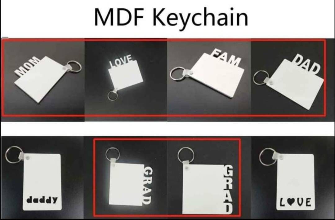 Blank Sublimation MOM, Dad, Grad, Fam, Love keychains!!! Lot's of variety available for purchase!!!! RTS! Mother's day and Father's day gift