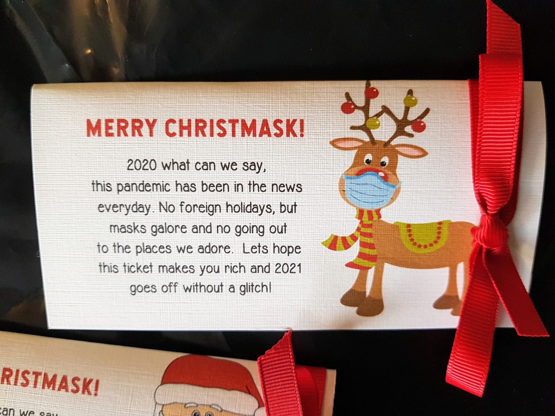 Packung mit 4 Frohe 'Christmask' Santa oder Redeer | Etsy