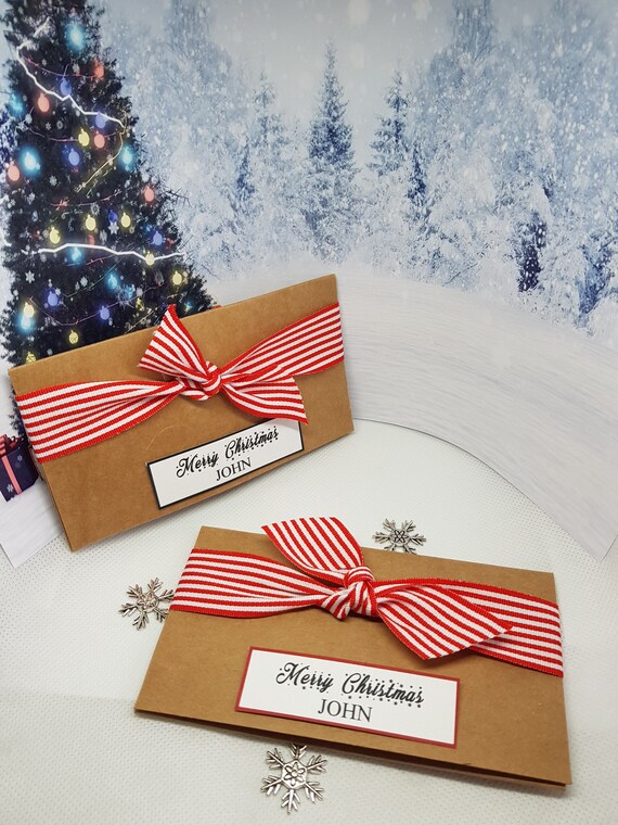 Personalised Christmas Lottery Ticket / Scratch Card Envelopes Etsy