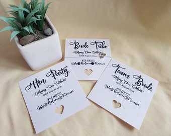 Hen Party, Hen Do, Hen weekend Team Bride- Wish Bracelet - Friendship Bracelet - Personalised Card - 'Bride to Be' Charm - Hen Charm