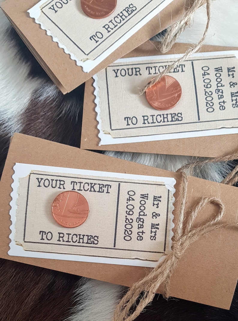 wedding favours scratchcard lottery ticket walletsholders