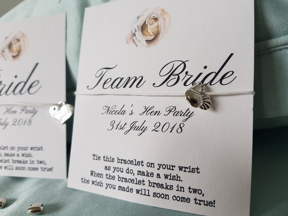 Party Supplies Hen Party Wish Bracelets Hen Party Favours