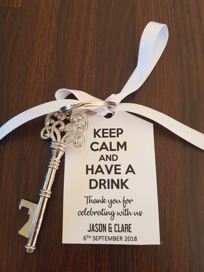 10 Wedding Favours Antique Key Keyring Personalised Etsy