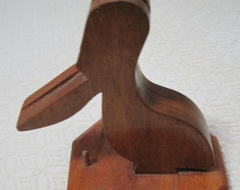 Pelican Sewing Caddy, Wooden, Vintage