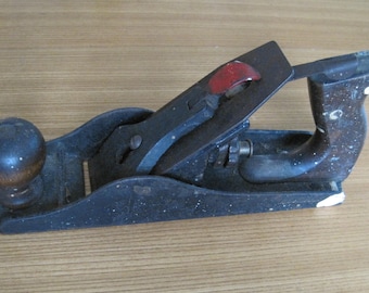 Wood PLANER, Hand Tool, 10 inches x 2.5 inches, Wooden Knob & Handle Grip, Vintage