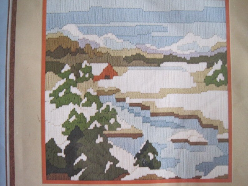 KIT Snowcrest Mountains Sunset Needlepoint Longstitch Etsy