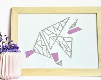 Displays graphic-paper-Design-Poster-Paper cut-gift-A4-Collage-black and white-paper cut-Triangles-object-Decoration decorative